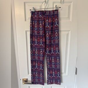 Free People Multicolor Patterned Cropped Wide Leg Pants